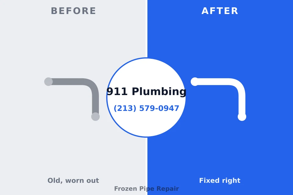 Before and after: plumbing repair Shavertown, PA